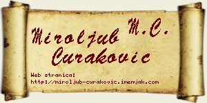 Miroljub Curaković vizit kartica